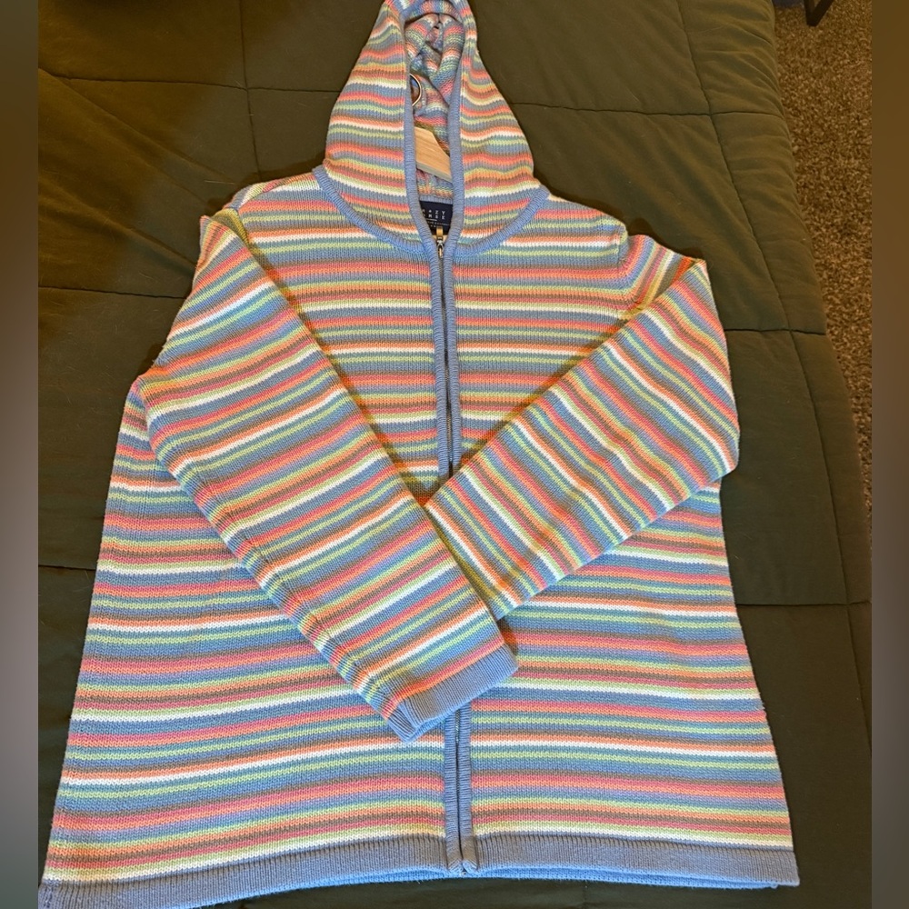 Colorful Striped Knit Sweater